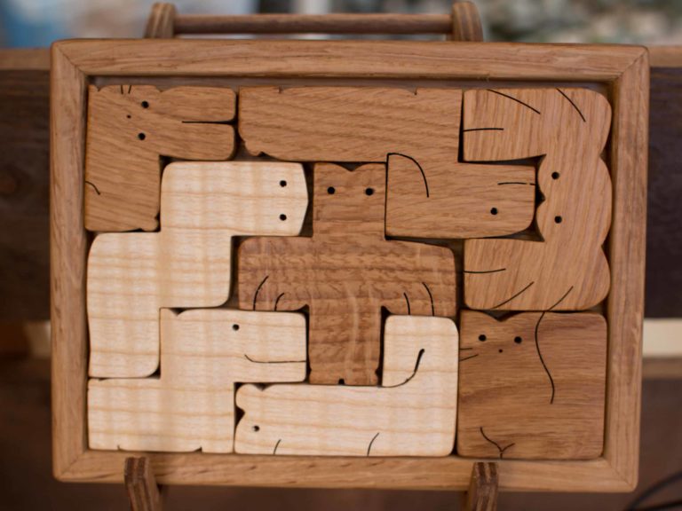 atelier des vernes - puzzle en bois animaux