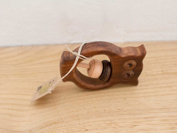 hochet Filou le hibou en noyer – Image 2