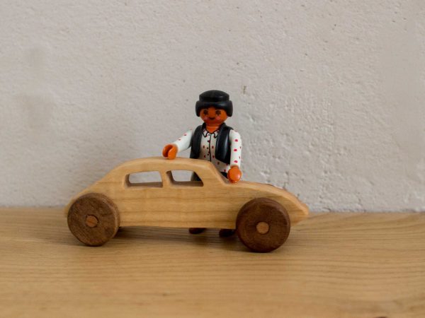 petite voiture "DS" frêne et noyer